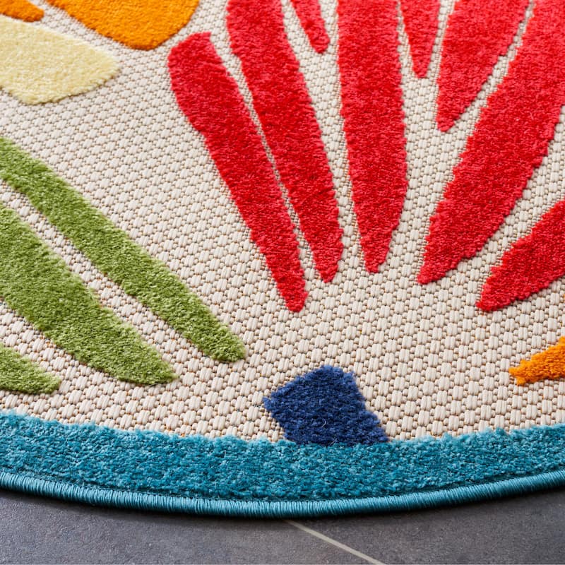 SAFAVIEH Cabana Eufrosina Indoor/ Outdoor Waterproof Patio Floral Rug