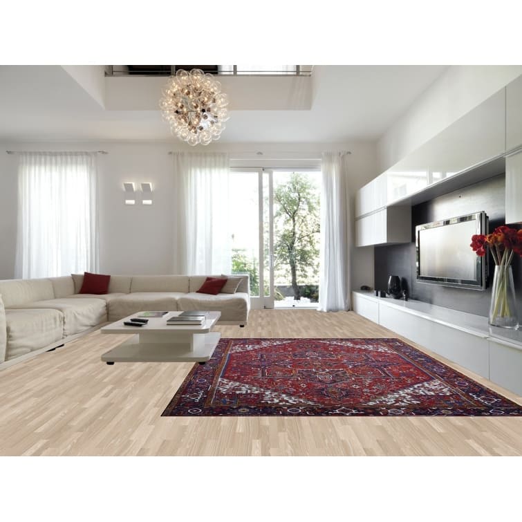 Heriz Serapi Persian Vintage Area Rug Hand-Knotted Wool Carpet - 9'8" x 12'7"