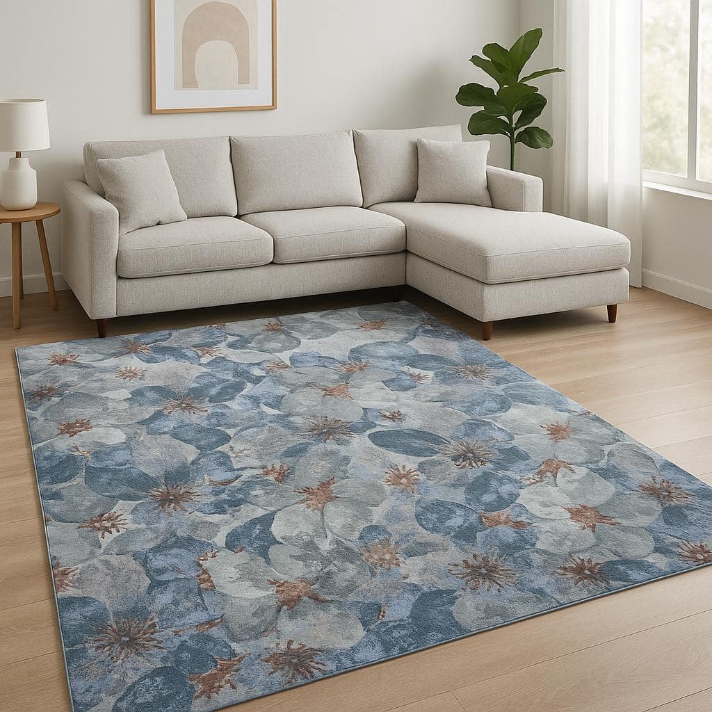 HomeRoots Abstract Contemporary Rectangle Area Rug - 120.00 in. x 96.00 in. x 0.25 in.