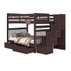 preview thumbnail 23 of 26, Taylor & Olive Trillium Full over Full Stairway Bunk Bed