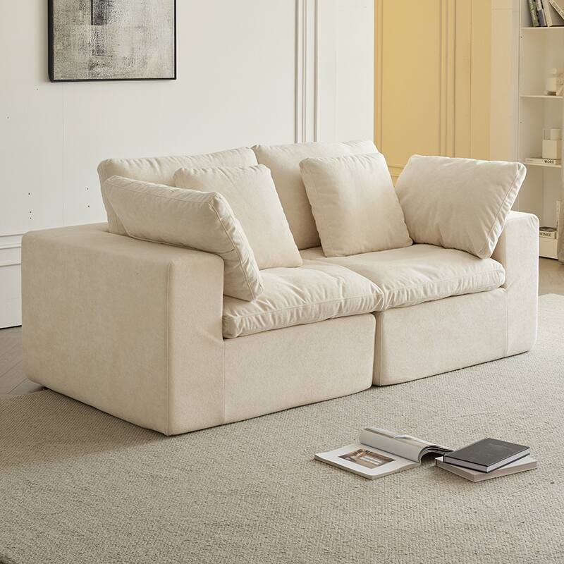 Modular Sectional Sofa, Compressed Sectional Sofa Modern Minimalist Style Corduroy Couch, Sleeper Sofa