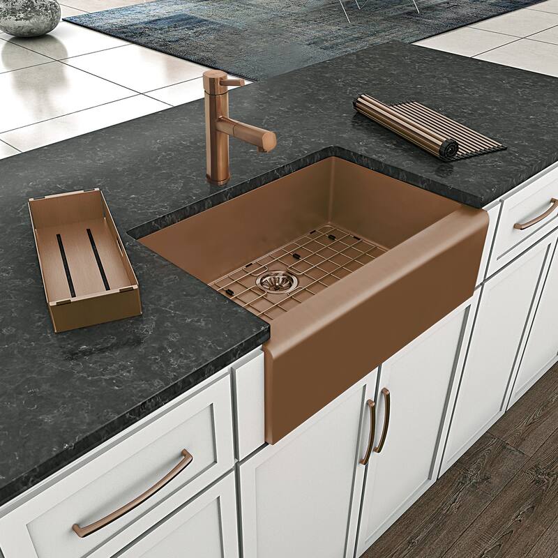 Whitehaus Noah Plus 30" Single Basin Kitchen Sink Set for Undermount