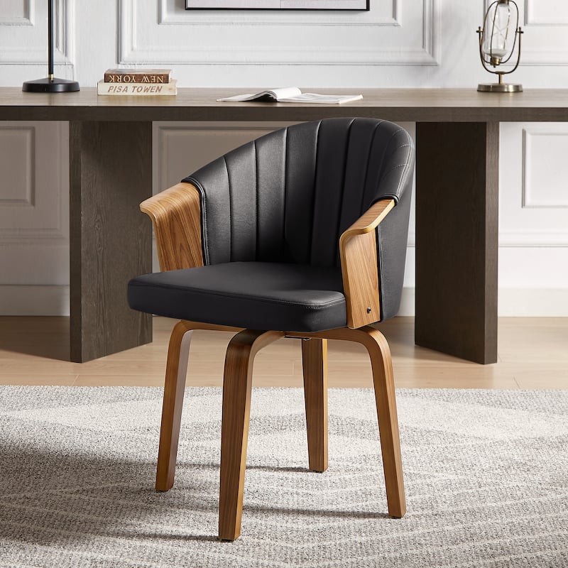 Art Leon Bentwood Swivel Dining Chairs