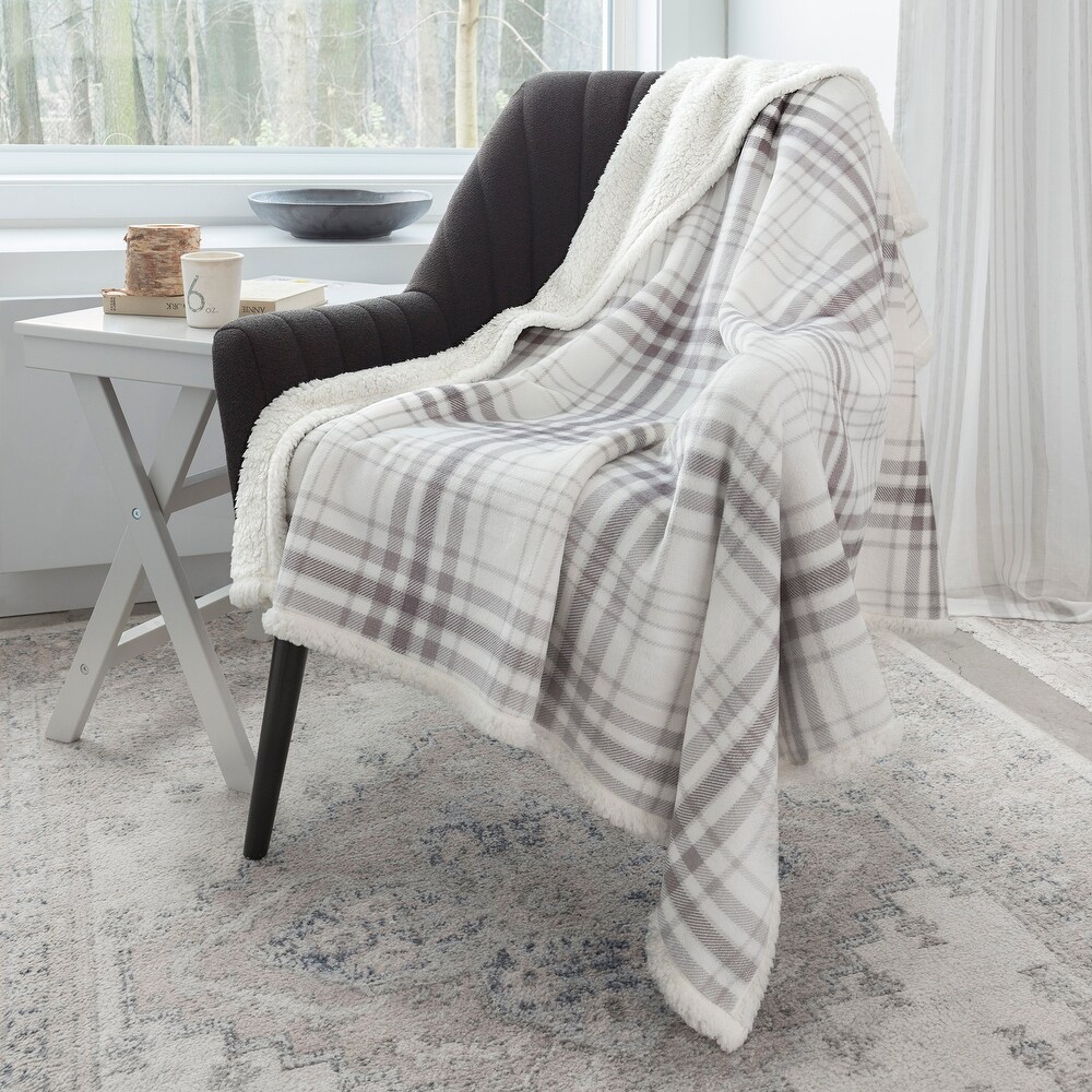 Soleil D’ocre Plaid Cream Colour 120x160cm Soft Touch Blanket Fleece 