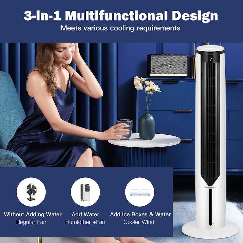Costway 3-In-1 Evaporative Air Cooler 41'' Portable Tower Fan - See Details