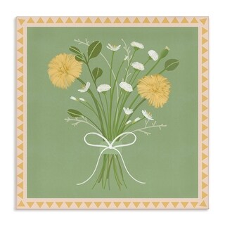 Stupell Bordered Spring Bouquet Canvas Wall Art Design by Adrienne ...