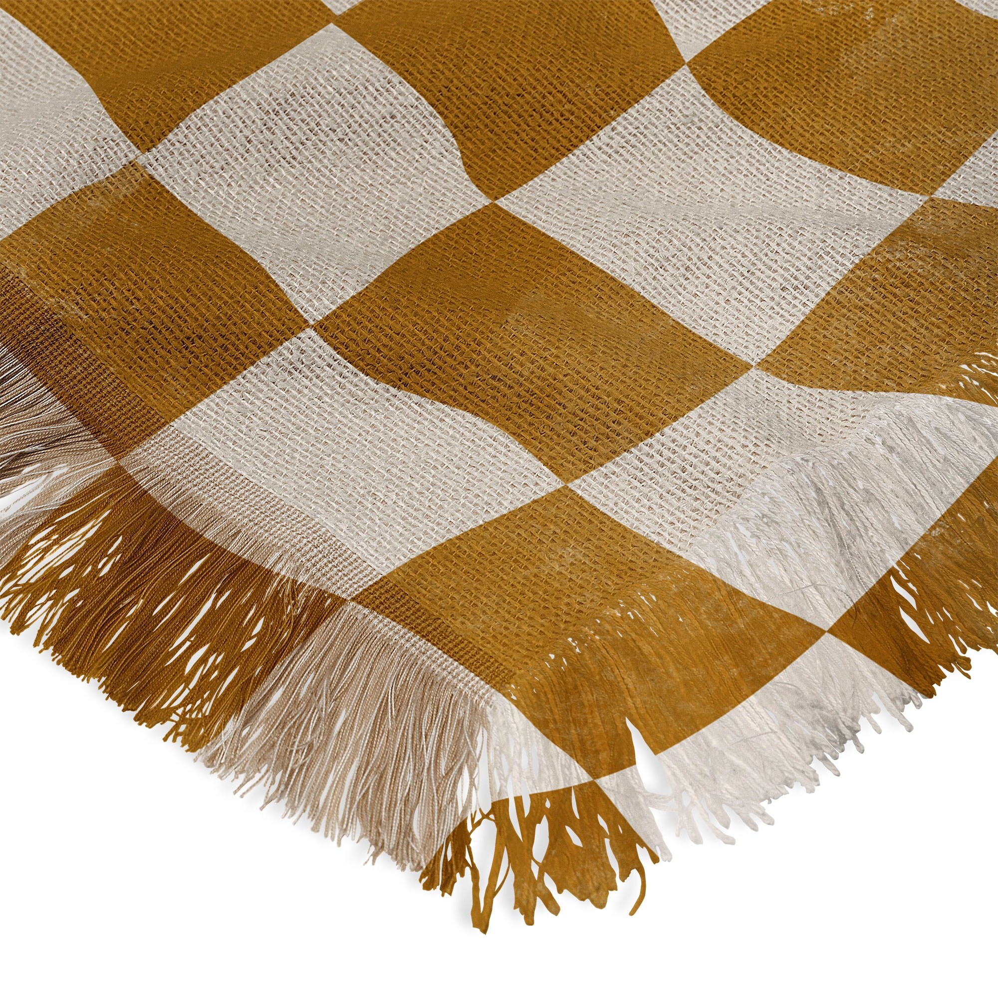 Avenie Warped Checkerboard Gold Throw Blanket Bed Bath Beyond 39016889