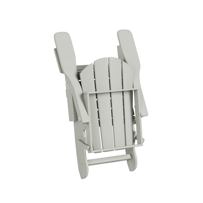 Laguna Hdpe All Weather Outdoor Patio Foldable Adirondack Chairs Conversation Set (3-Piece Set)