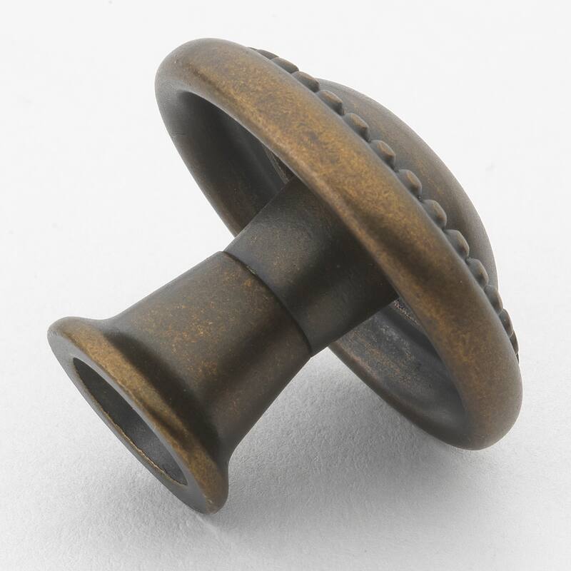 GlideRite 5-Pack 1-1/4 in. Antique Round Beaded Cabinet Knobs