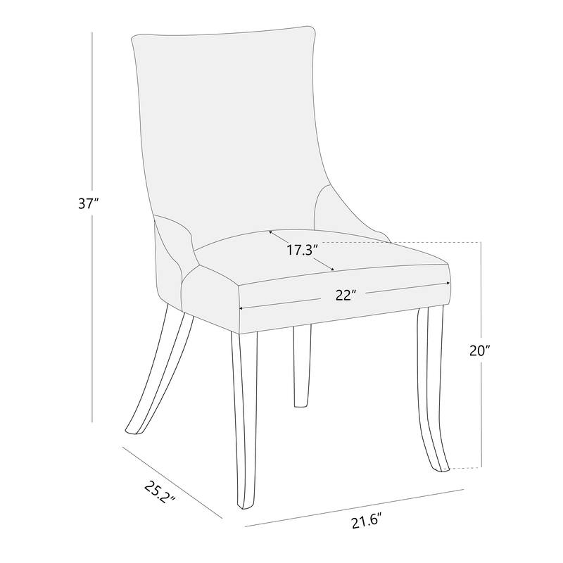 Esther Upholstered Dining Chair Set of 2