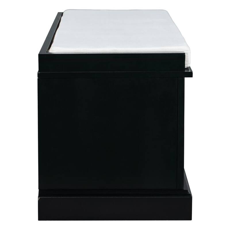 Storage Bench Shoe Bench with Removable Cushion for Living Room