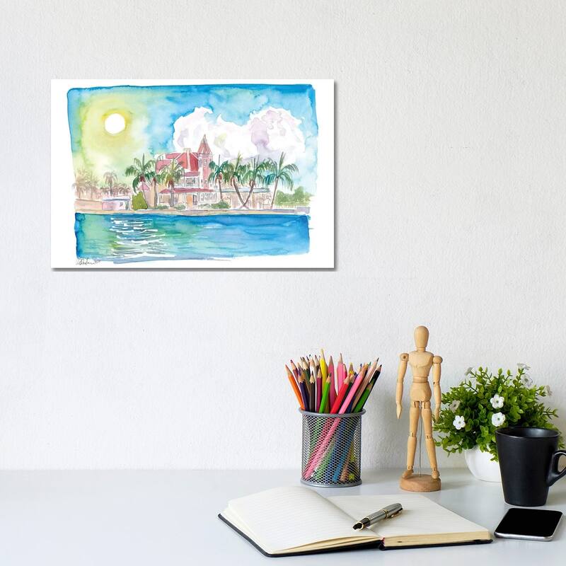 iCanvas "Southernmost Key West Florida Water Reflections And House" by Markus & Martina Bleichner Canvas Print - 8x12x0.75