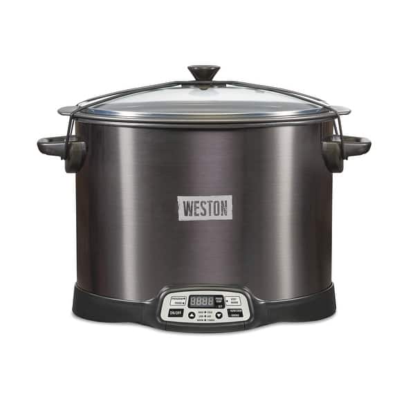 slide 2 of 10, Weston 2-in-1 XL Indoor Smoker & 10-Quart Slow Cooker