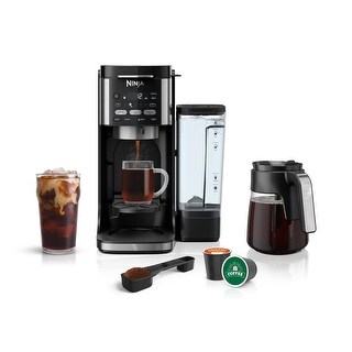 Hot & Iced Coffee Maker, Single-Serve, compatible with K-Cups & 12-Cup Drip Coffee Maker, Black