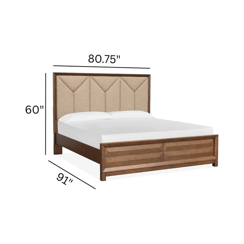 Magnussen Home Callisto Bourbon Brown Upholstered Panel Bed