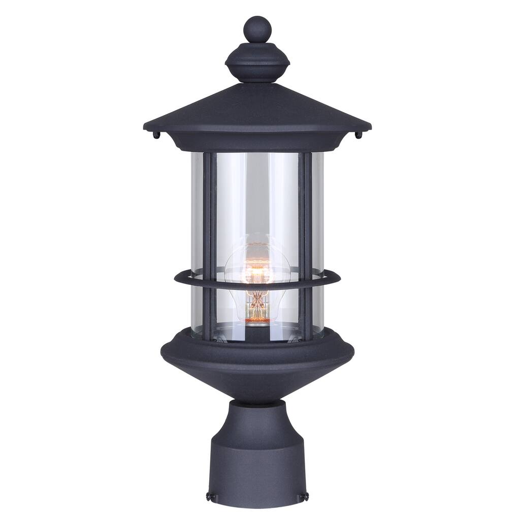 Treehouse 1 Light Outdoor Lantern, Black Finish