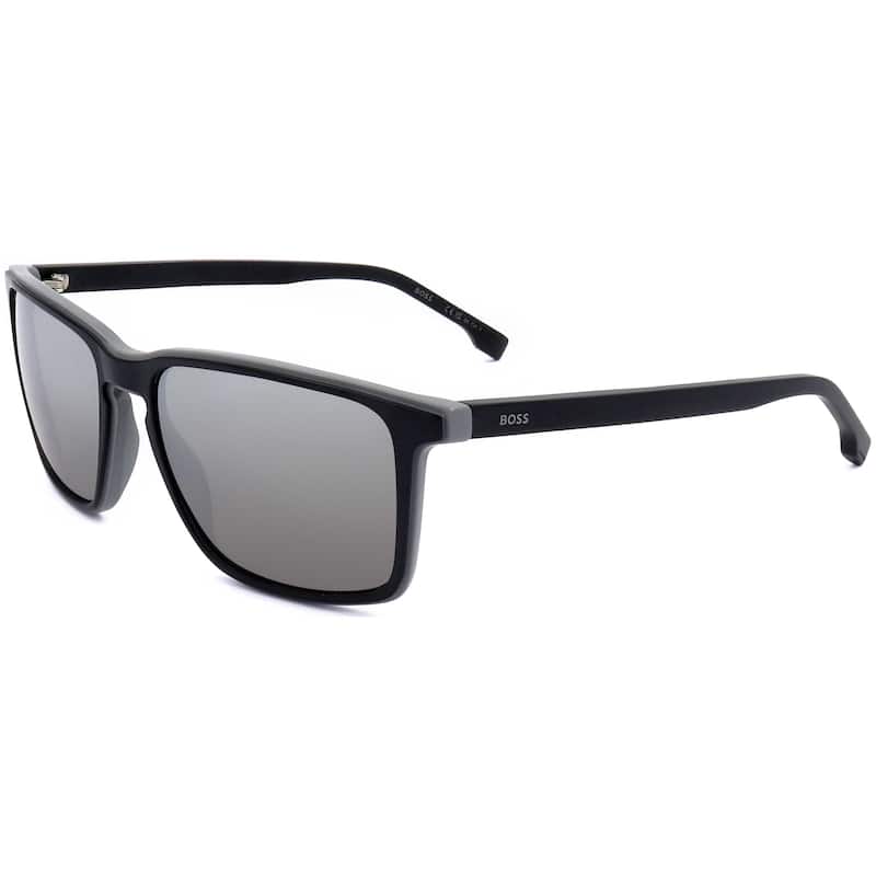 Hugo Boss Men's 57mm Matte Black Grey Sunglasses BOSS1556-O-S-O6W-T4