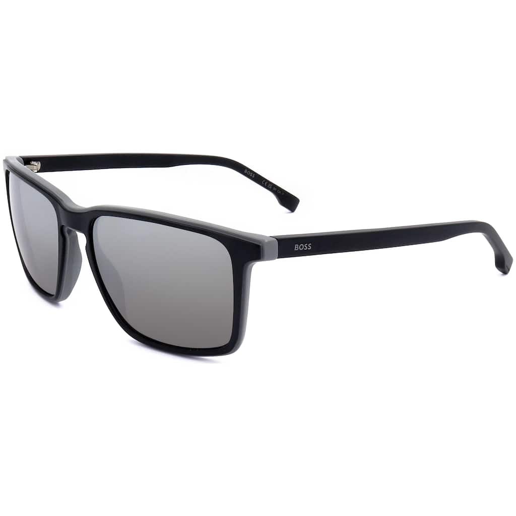 Hugo Boss Men's 57mm Matte Black Grey Sunglasses BOSS1556-O-S-O6W-T4
