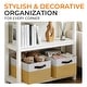 preview thumbnail 19 of 22, Cheer Collection 4 Pack Large Fabric Storage Baskets with Handles Collapsible Organizer Bins