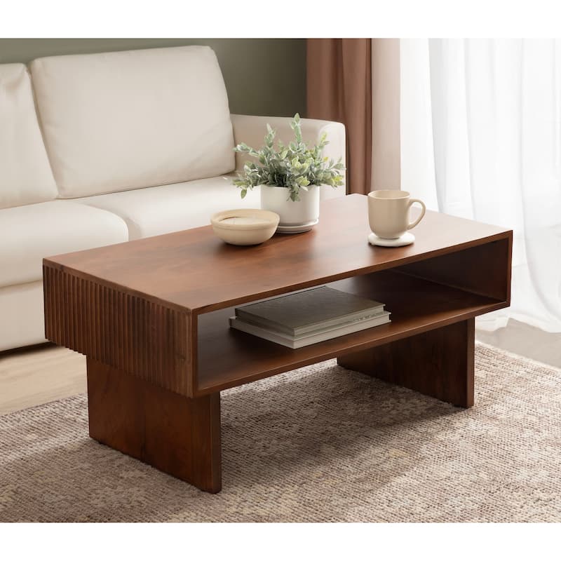 Kate and Laurel Torroba Ribbed Coffee Table