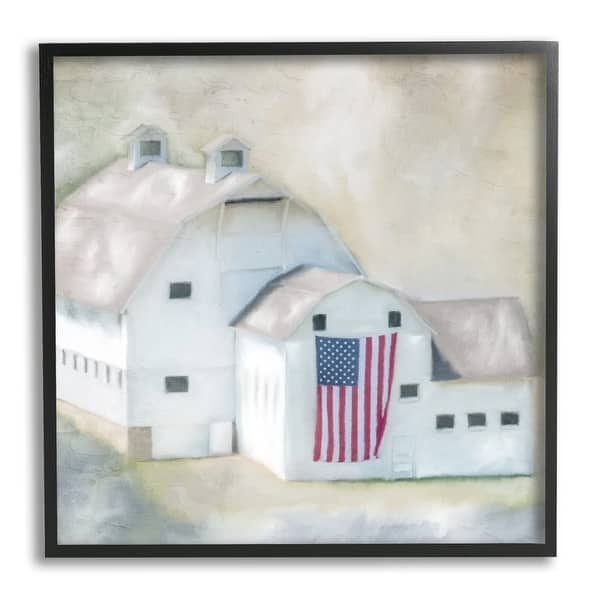 slide 2 of 27, Stupell American Flag White Farmhouse Barn Rural Countryside Framed Wall Art - Multi-Color