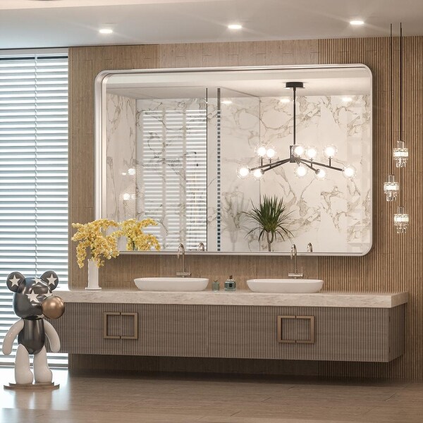 TokeShimi Modern Metal Frame Bathroom Vanity Wall Mirror - On Sale