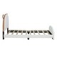 preview thumbnail 13 of 14, Twin Size Upholstered Platform Bed with Bear-Shaped Headboard and Footboard, Storage Pocket Design