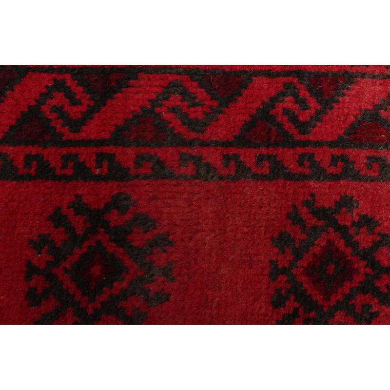 ECARPETGALLERY Hand-knotted Baluch Red Wool Rug - 3'5 x 6'8