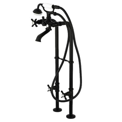 Kingston Brass Traditional Freestanding Tub Faucet with Supply Line and Stop Valve