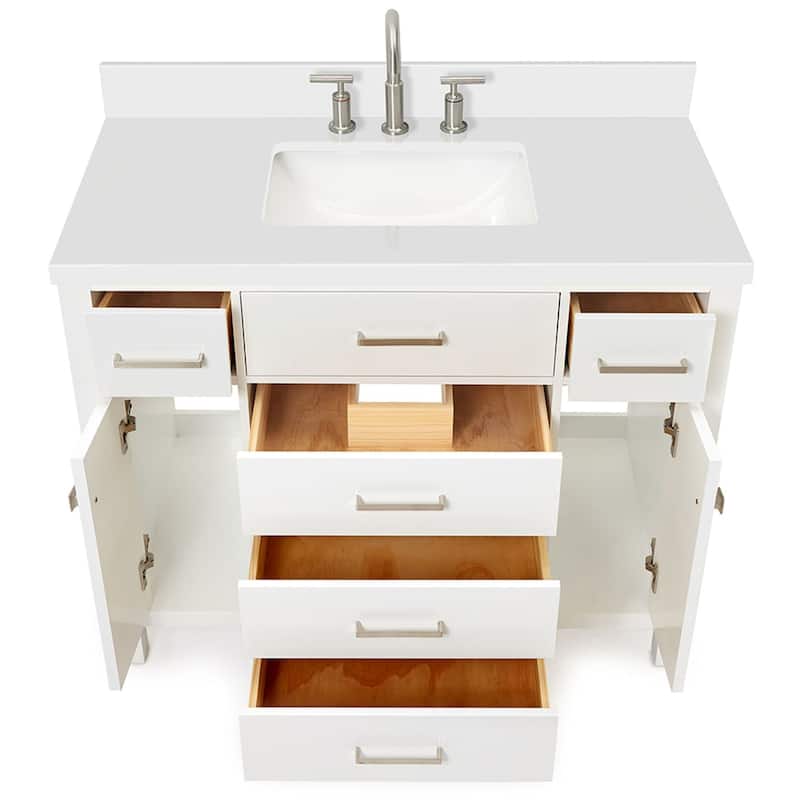 Ariel H043SWQRVO Bristol 43" Free Standing Single Rectangular Basin