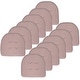 preview thumbnail 1 of 8, Pinstripe U-shaped Memory Foam Chair Pad Burgundy - Set of 12