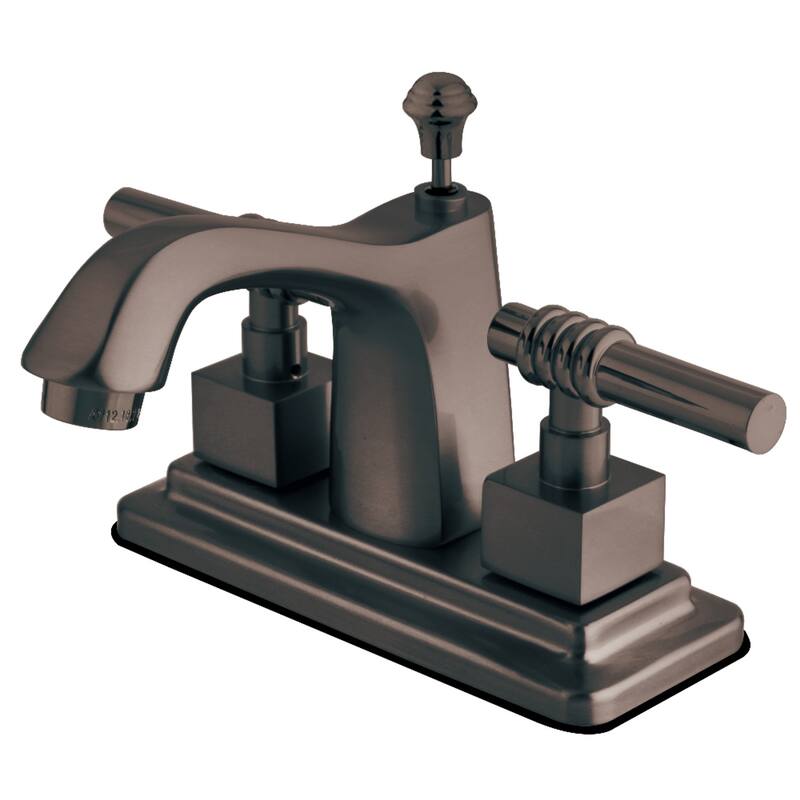 Milano 4 in. Centerset Bathroom Faucet - Brushed Nickel/Polished Brass