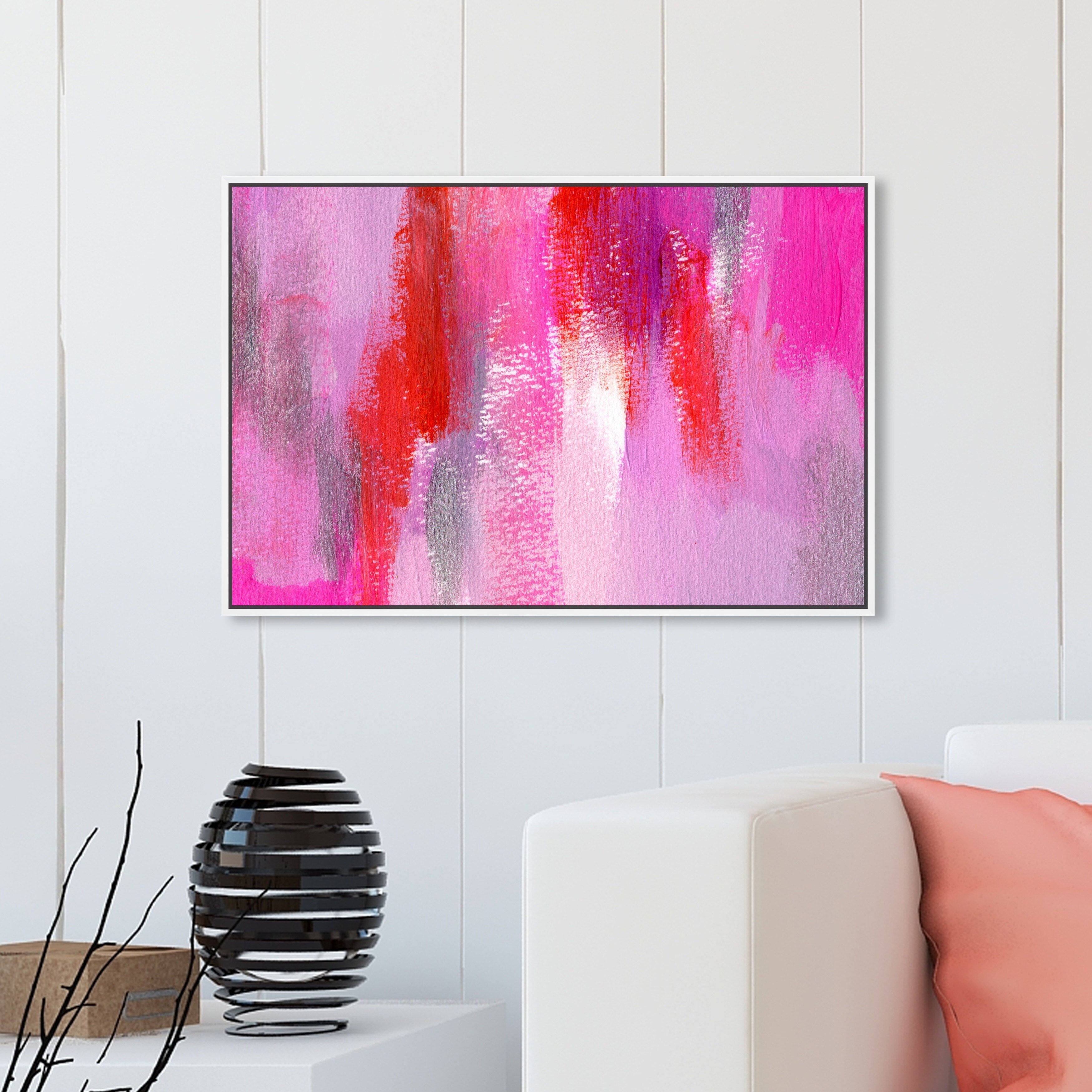 Hot pink deals wall art