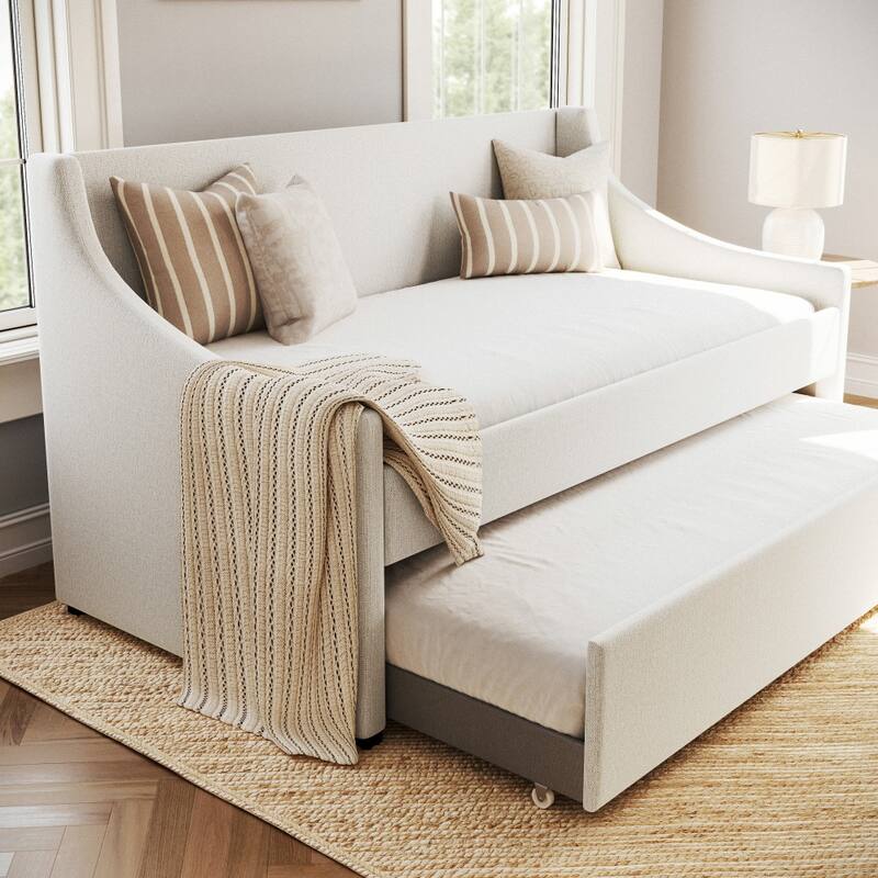 Martha Stewart Daybed with Rear Siderail and Pull-Out Trundle