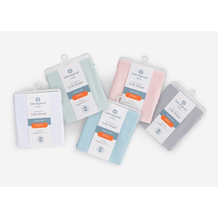 BEDGEAR Baby Dri-Tec Performance Crib Sheet - Moisture Wicking Fitted Crib Mattress Sheet