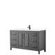 Option Dark Gray, Black Trim, White Cultured Marble Top