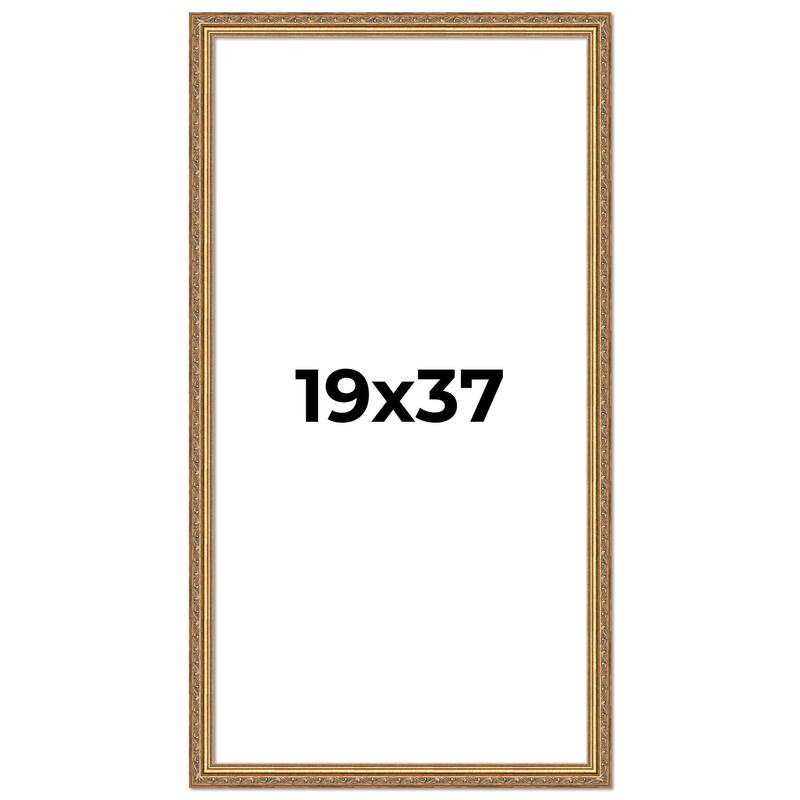 19x37 Frame Red Solid Wood Picture Frame Width 1.75 Inches | Interior Frame Depth 1 13/16 Inches