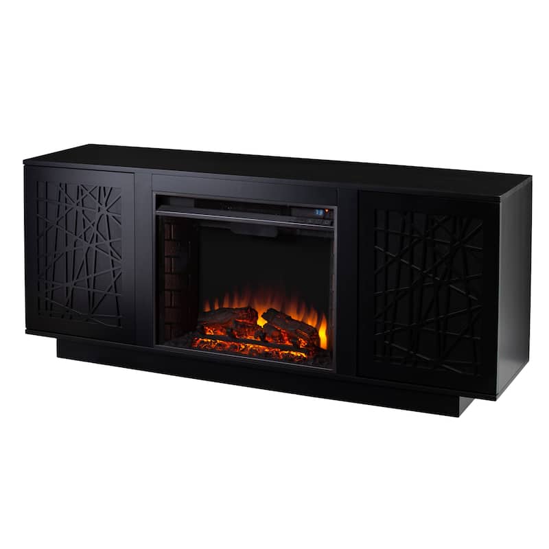 SEI Furniture Delauro Electric Media Fireplace w/ Storage