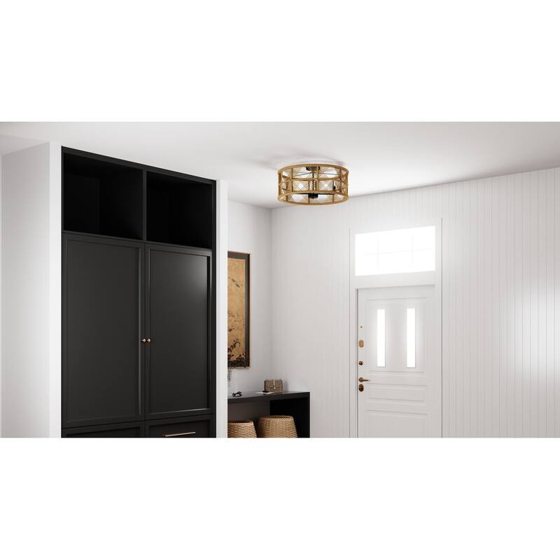 Axford 5-Light Matte Black Semi-Flush Mount
