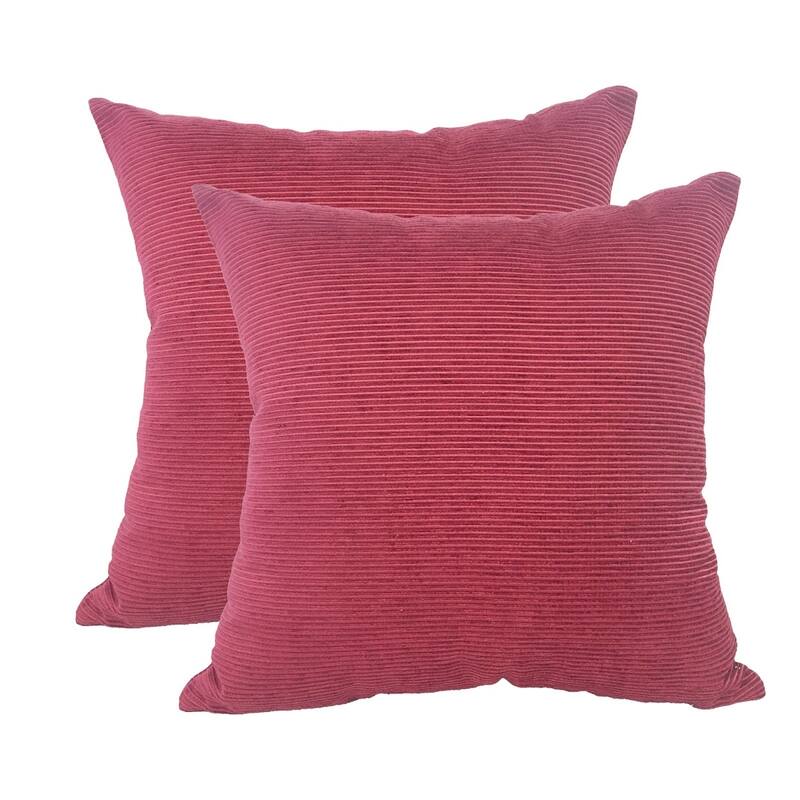 Solid Soft Touch Decor Sofa Pillow 18"x18" - Set of 2 Ivory