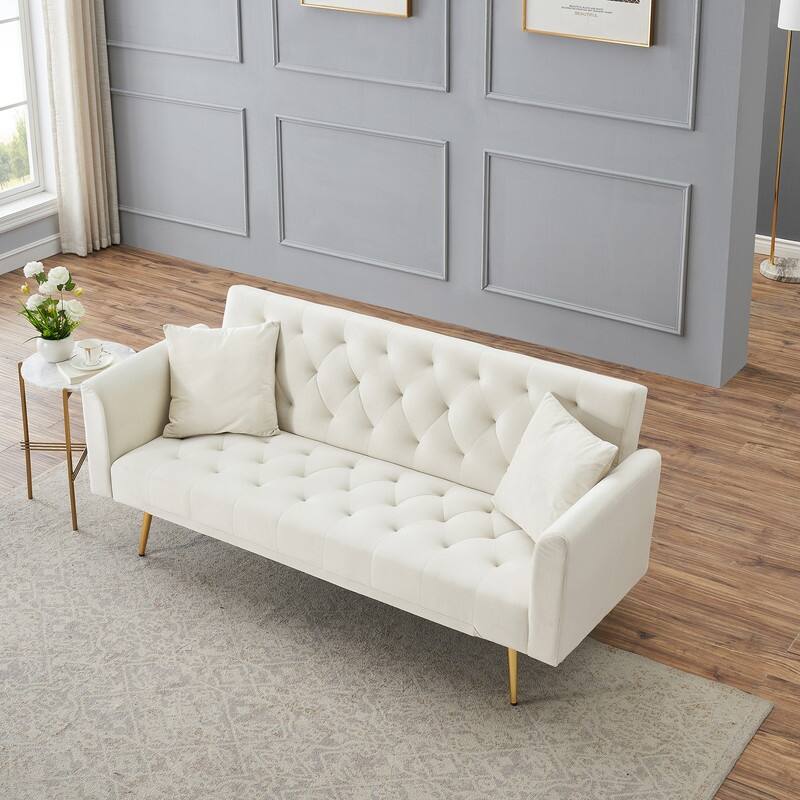 71" Convertible Double Folding Living Room Sofa Bed