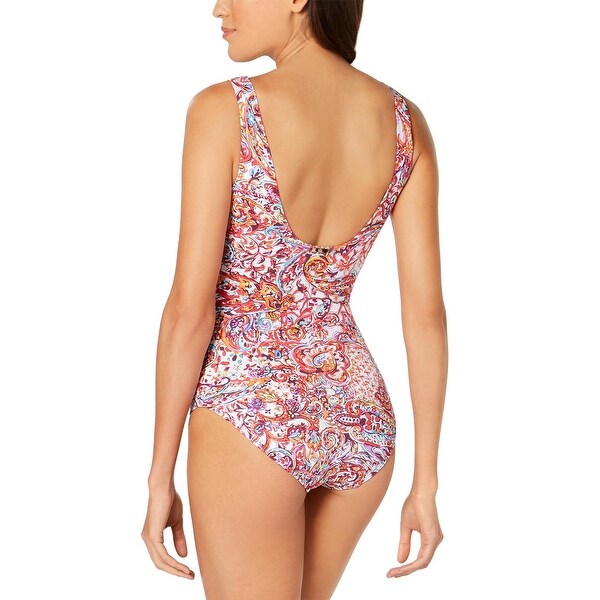 ralph lauren tummy control swimsuit ruffle