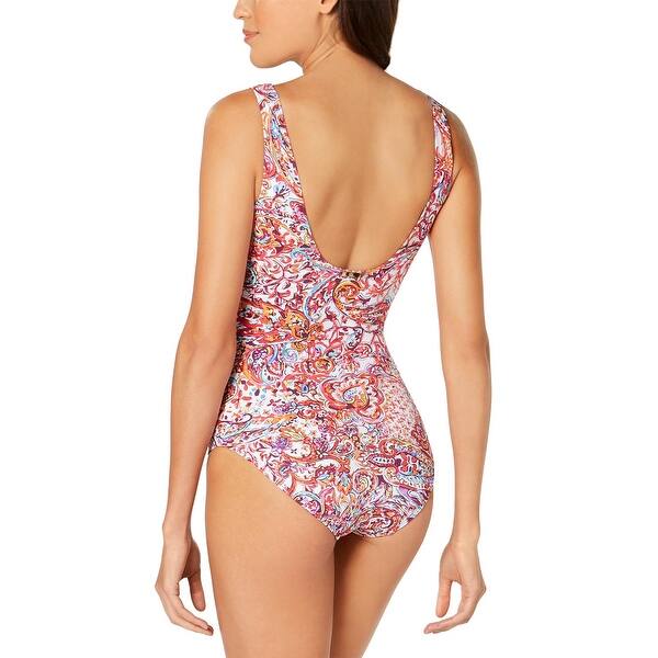 Shop Lauren Ralph Lauren Womens Ruffle Tummy Control One Piece