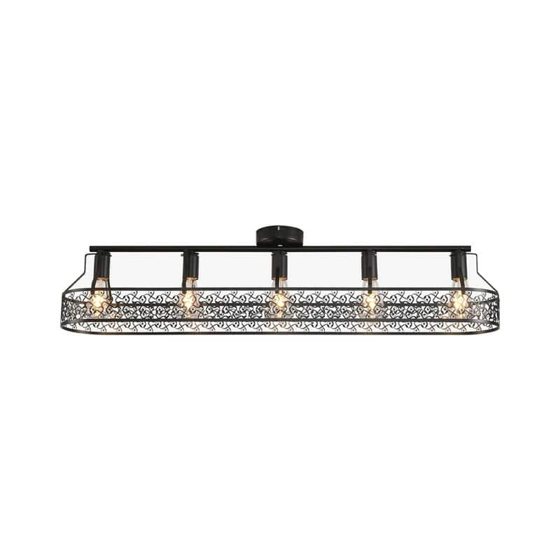 5 Light kitchen light fixtures black mount flush light iron ceiling light - N/A