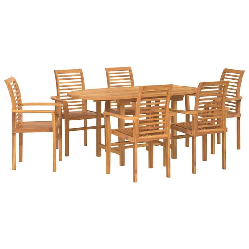 vidaXL Garden Dining Set 5/7 pcs Brown 63" x 31.5" x 29.5 - 63" x 31.5" x 29.5
