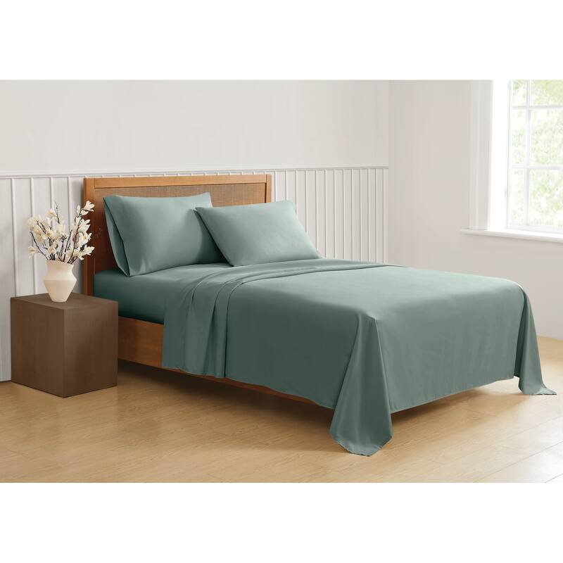 Truly Soft Green Recycled Sheet Set - Queen - Green