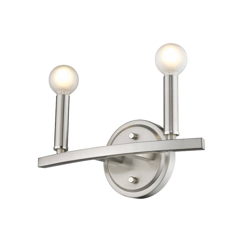 Steel Wall Sconce 2 Light LED Reversible Mount Fixture - 4” x 12” x 6.63” (D x W x H)