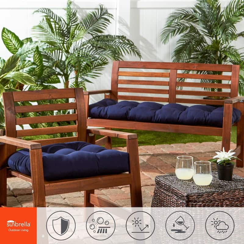 Driftwood Sunbrella 46-inch Outdoor Swing/Bench Cushion by Havenside Home