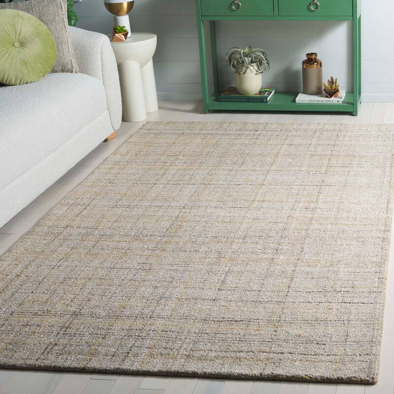 SAFAVIEH Handmade Abstract Cliff Rug - 3' x 5' - Light Green/Beige