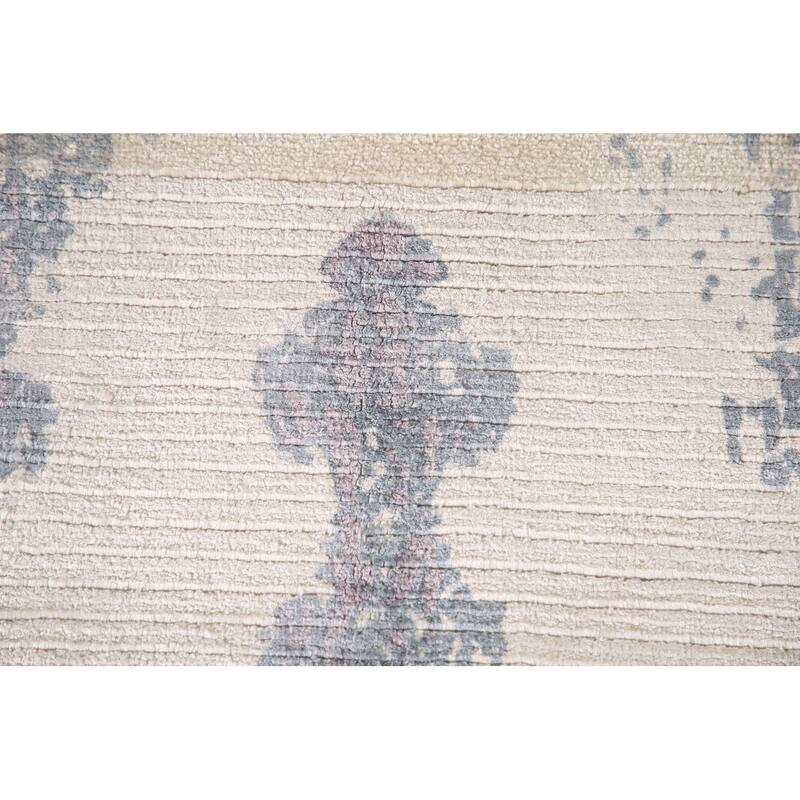 Abstract Oriental Accent Rug Wool Carpet - 4'0"x 5'7"